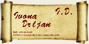 Ivona Drljan vizit kartica